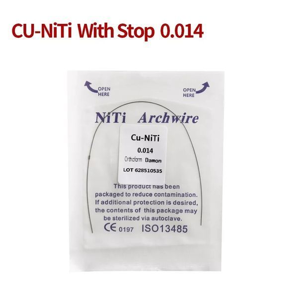 Дуга ортодонтична Cu NiTi із стопором Ку Ні Ті (Ovoid/Natural/Damon) Upper/Lower (1шт) 2464394002 фото