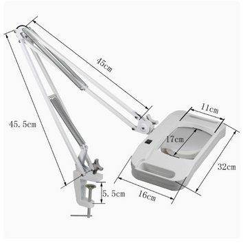 Косметологическая лупа/техническая MAGNIFIER PRISMA LAMP 5X настольная лупа прозрачная LT-86G 2449958582 фото