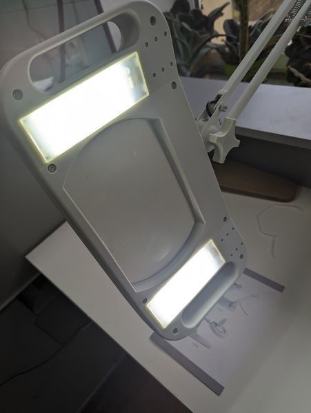 Косметологічна лупа/технічна MAGNIFIER PRISMA LAMP 5X настільна лупа прозора LT-86G 2449958582 фото