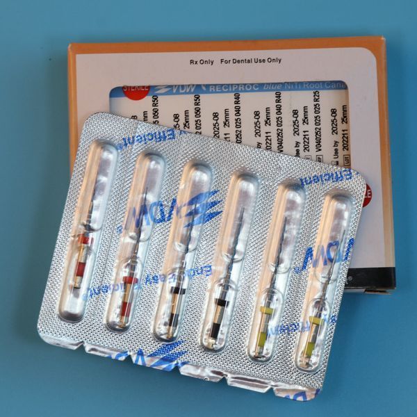 VDW RECIPROC BLUE NiTi Root Canal File Асорті 25мм 6File 1741111644 фото