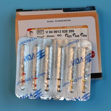 VDW RECIPROC NiTi Root Canal File Асорті 25мм 6File R25/R40/R50 1741113511 фото