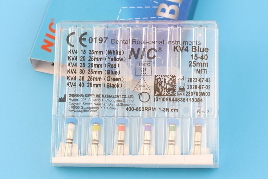 Ендодонтичні файли NIC KV BLUE File 25мм 2492879938 фото